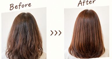 ヘナカラーのビフォー・アフター